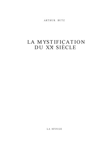 La Mystification du XXe siècle
