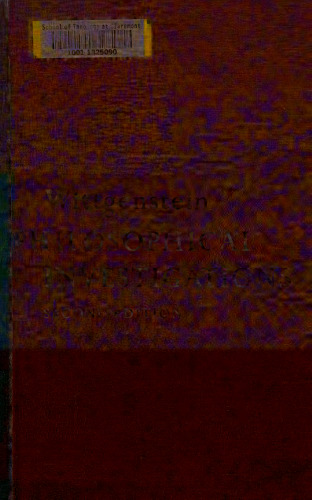 Philosophical Investigations (1967)