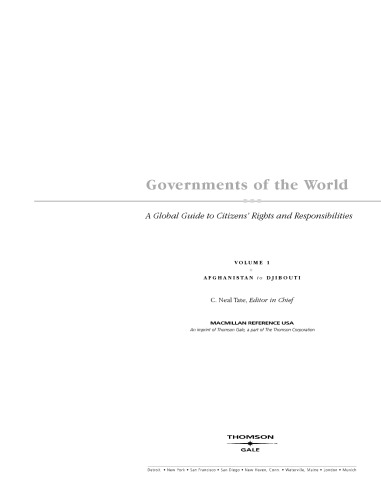 Governments of the World Vol 1 (Afghanistan-Djibouti)