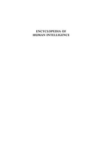 Encyclopedia of Human Intelligence, Volume 2