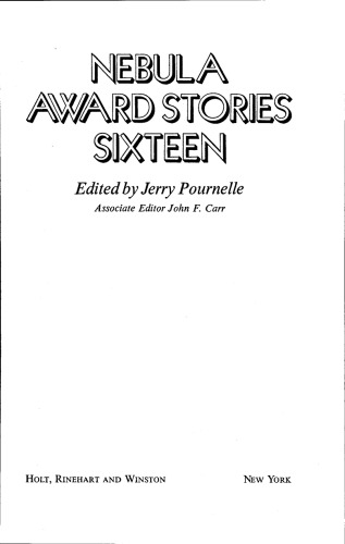 Nebula Award Stories Sixteen (Nebula Awards Showcase)