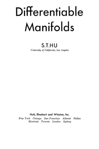 Differentiable Manifolds