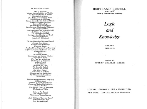 Logic and Knowledge