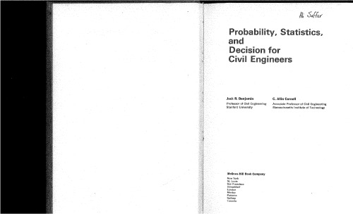Probability, Statistics, and Decisions for Civil Engineers