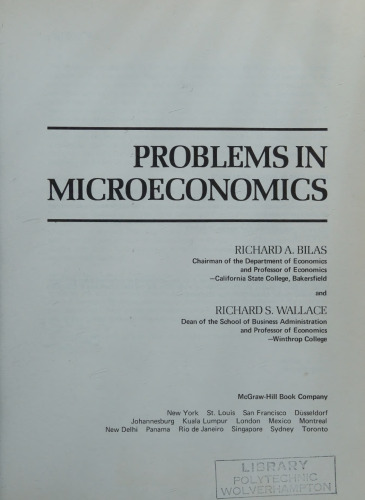 Problems in Microeconomics