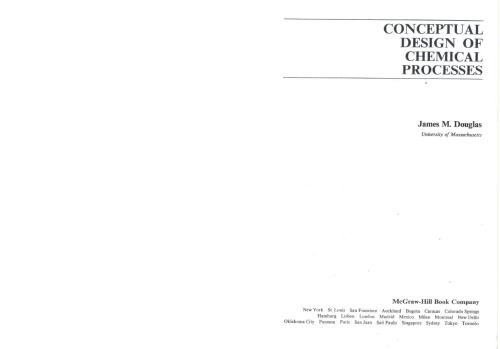 Conceptual Design of Chemical Processes