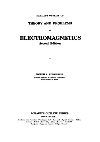 Schaum's Outline of Electromagnetics, Second Edition