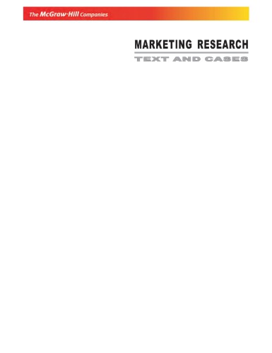 Marketing Research Text and Cases