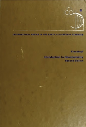 Introduction to Geochemistry