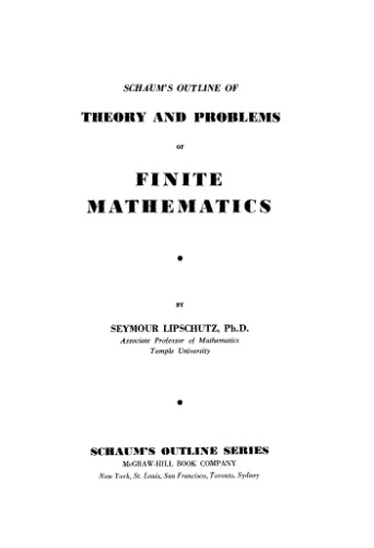 Schaum's Outline of Finite Mathematics