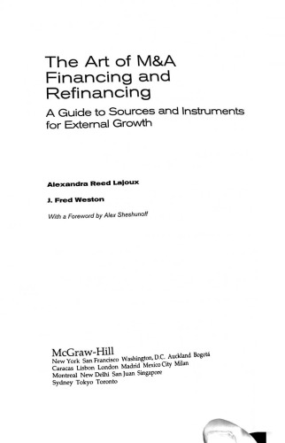 Art of M&A: Financing and Refinancing