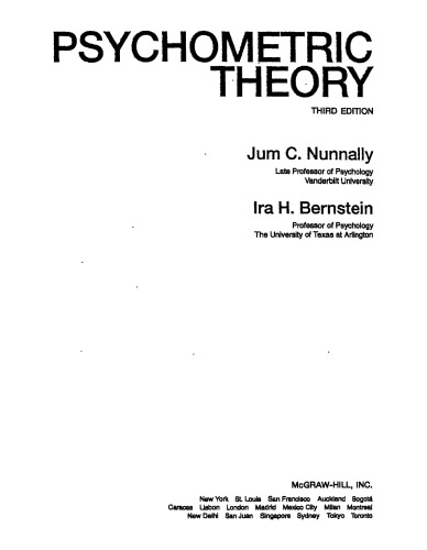 Psychometric Theory