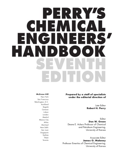 Perry's Chemical Engineers' Handbook