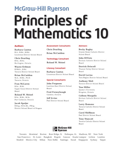 Principles of Mathematics 10