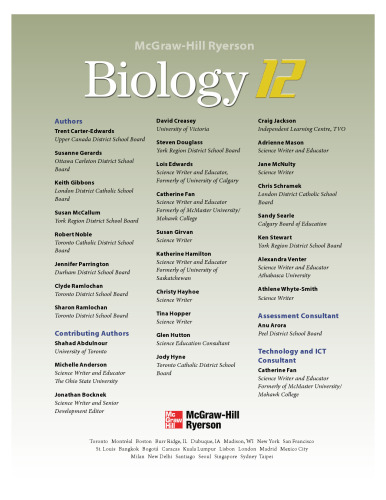 Biology 12U Student Edition