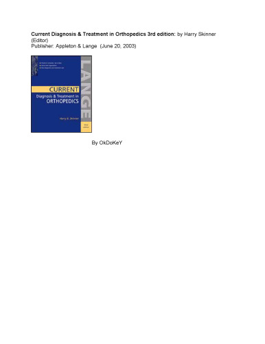 Current Diagnosis and Treatment in Orthopedics