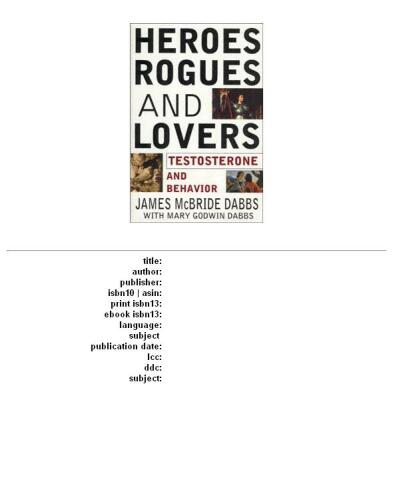 Heroes, rogues, and lovers: testosterone and behavior