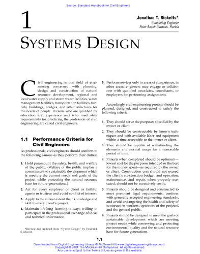 Standard Handbook for Civil Engineers (Handbook)