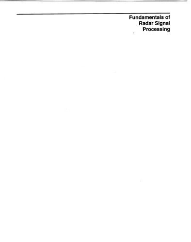 Fundamentals of Radar Signal Processing