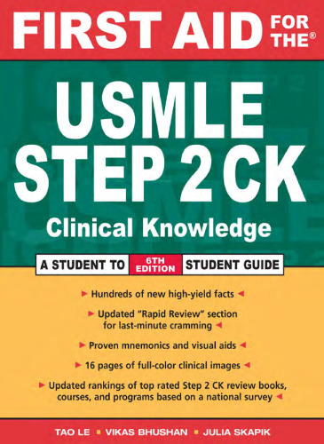First Aid for the USMLE Step 2 CK (First Aid USMLE)