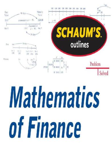 Schaum's Outline of Mathematics of Finance