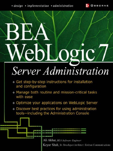 BEA WebLogic 7 server administration
