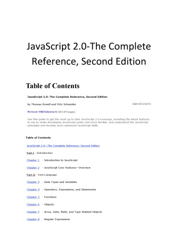 JavaScript: The Complete Reference