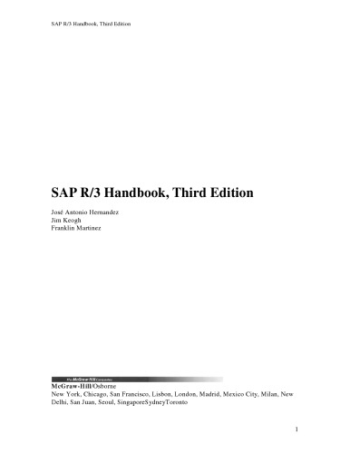 SAP R 3 Handbook, Third Edition