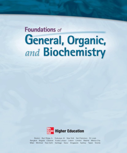 Foundations of General Organic and Biochemistry