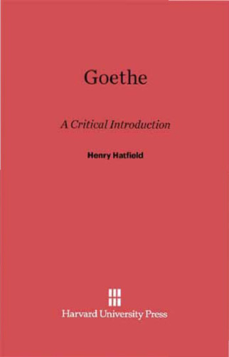 Goethe: A Critical Introduction