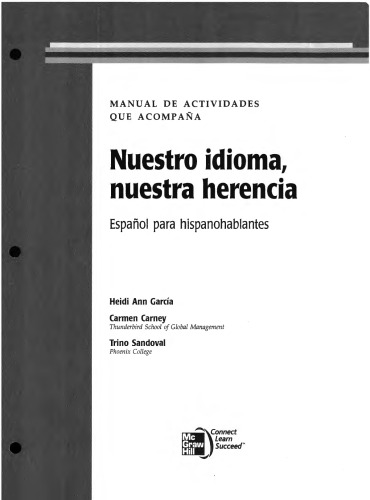 Manual de actividades t/a Nuestro idioma, nuestra herencia