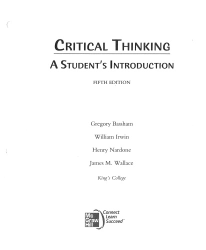 Critical Thinking: A Student’s Introduction