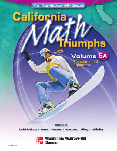 California Math Triumphs VOL 5A FUNCTIONS (CALIFORNIA MATH TRIUMPHS VOL 5A)