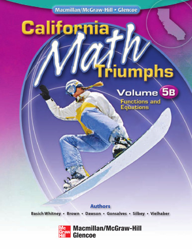 California Math Triumphs VOL 5b Functions (CALIFORNIA MATH TRIUMPHS VOL 5B)