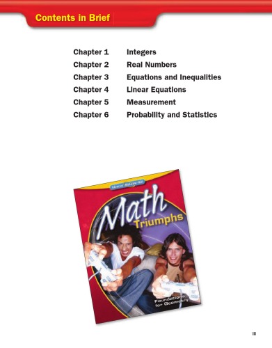 Math Triumphs Foundations for Geometry Teacher Edition 2010