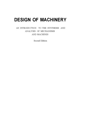 Design of Machinery (McGraw-Hill Series in Mechanical Engineering)