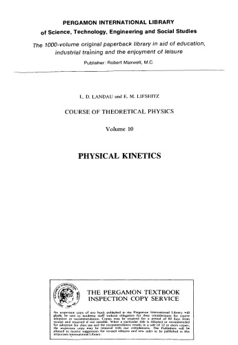 : Physical Kinetics