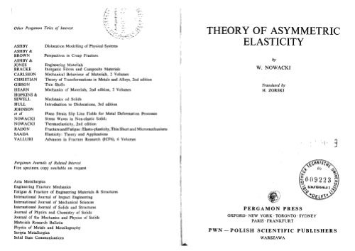 Theory of Asymmetric Elasticity