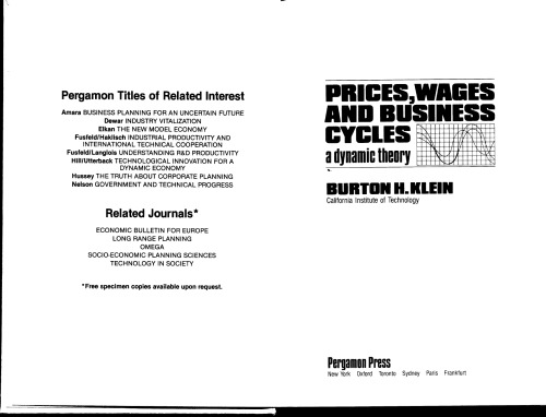Prices, wages, and business cycles. a dynamic theory