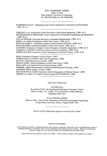 Mathematical and Control Applications in Agriculture and Horticulture