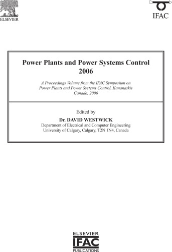 Power Plants and Power Systems Control 2006 (IFAC Proceedings Volumes)