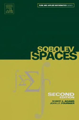 Sobolev Spaces (Volume 140) (Pure and Applied Mathematics, Volume 140)