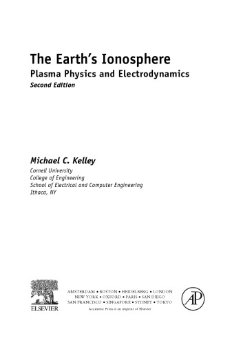 The Earth's Ionosphere: Plasma Physics and Electrodynamics
