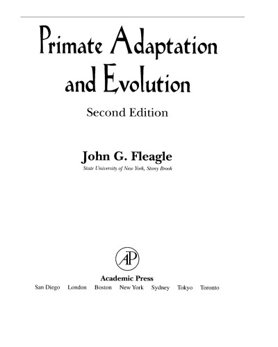 Primate Adaptation and Evolution, Second Edition
