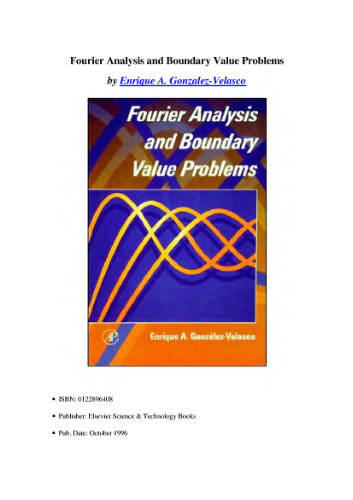 Fourier analysis and boundary value problems