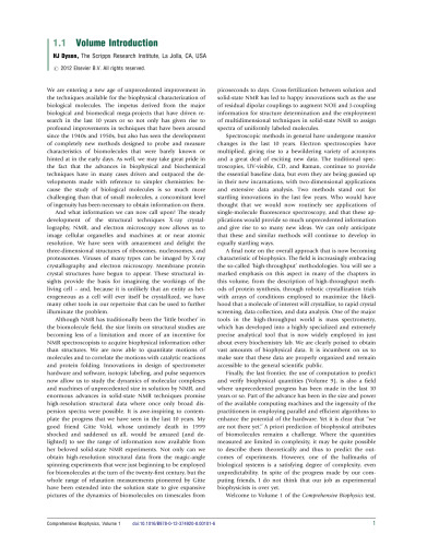 Comprehensive Biophysics