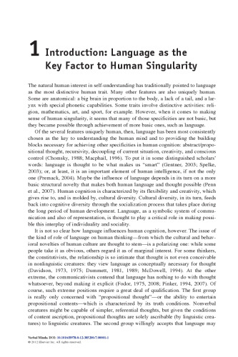 Verbal Minds: Language and the Architecture of Cognition