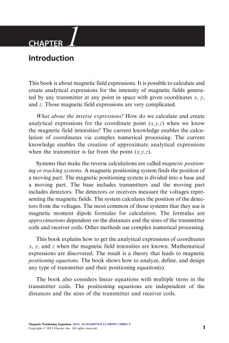 Magnetic Positioning Equations: Theory and Applications