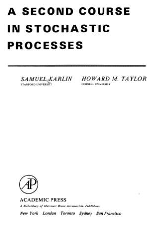 A second course in stochastic processes