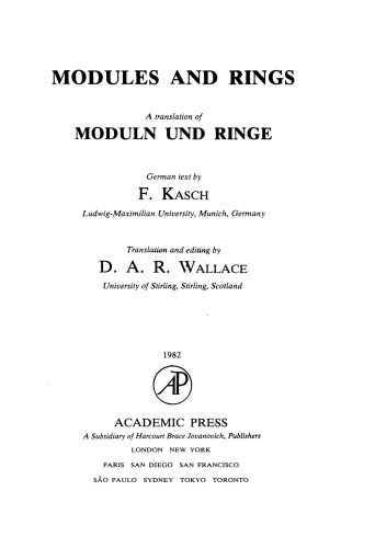 Modules and Rings